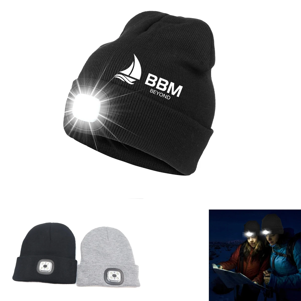 LED Warm Knitted Beanie w/ Light 1