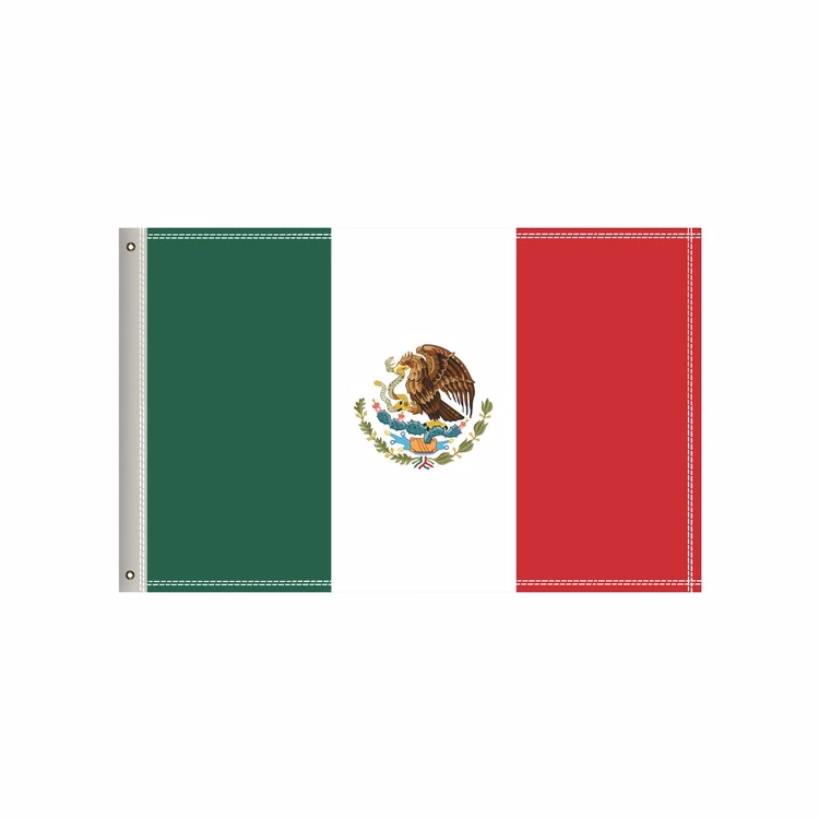 National Flag, Mexico, Single-Sided - 36"W x 24"H