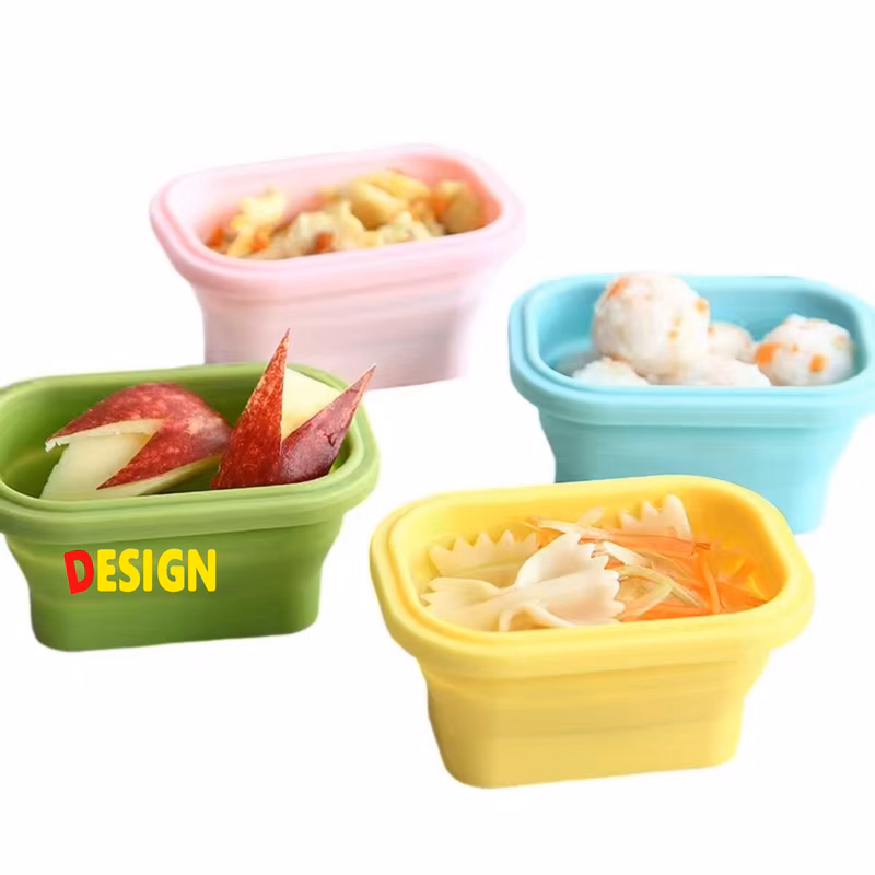 4-Piece Plastic Baby Food Storage Container Set