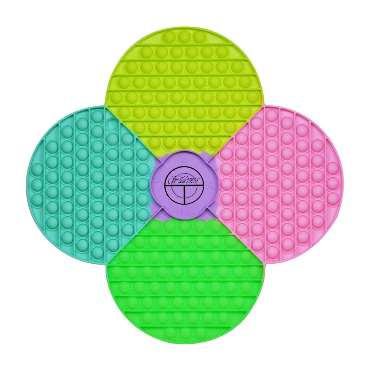 Flower Silicone Push Pop Bubble Chess Board with Dice 1