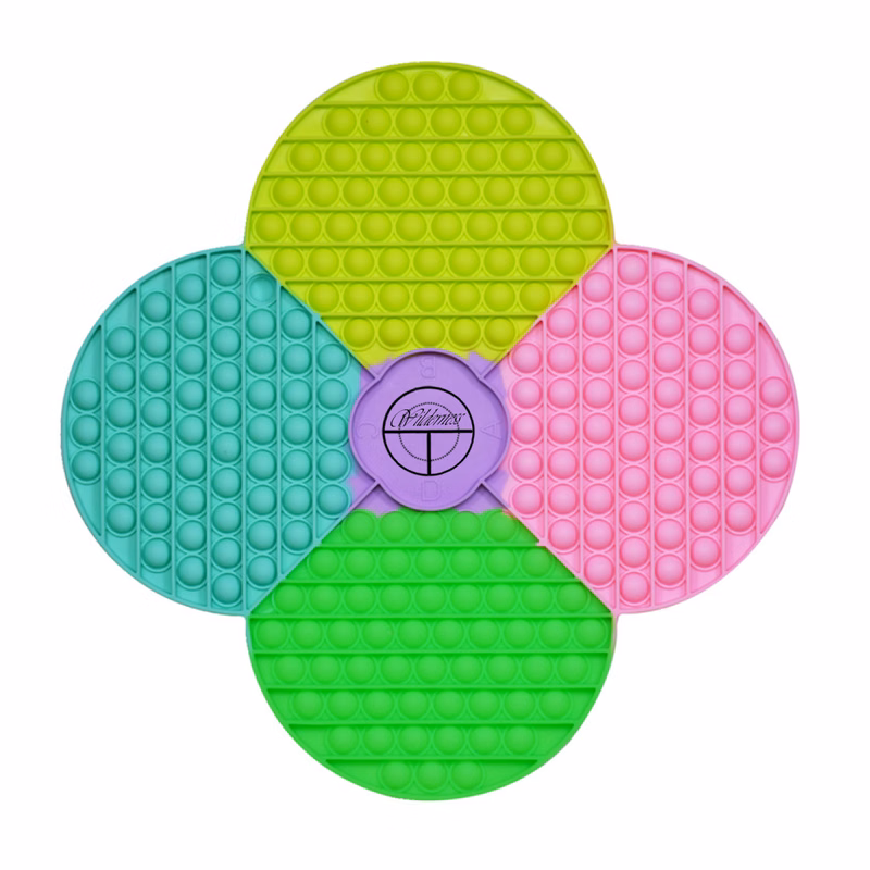 Flower Silicone Push Pop Bubble Chess Board with Dice