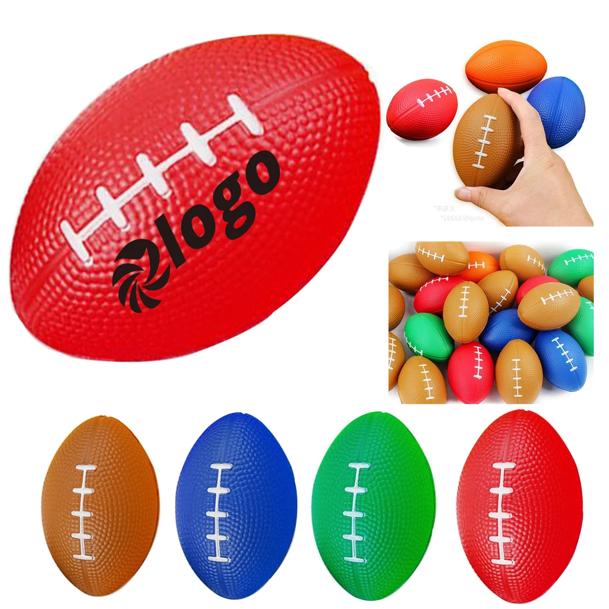 3" Football Stress Ball 1