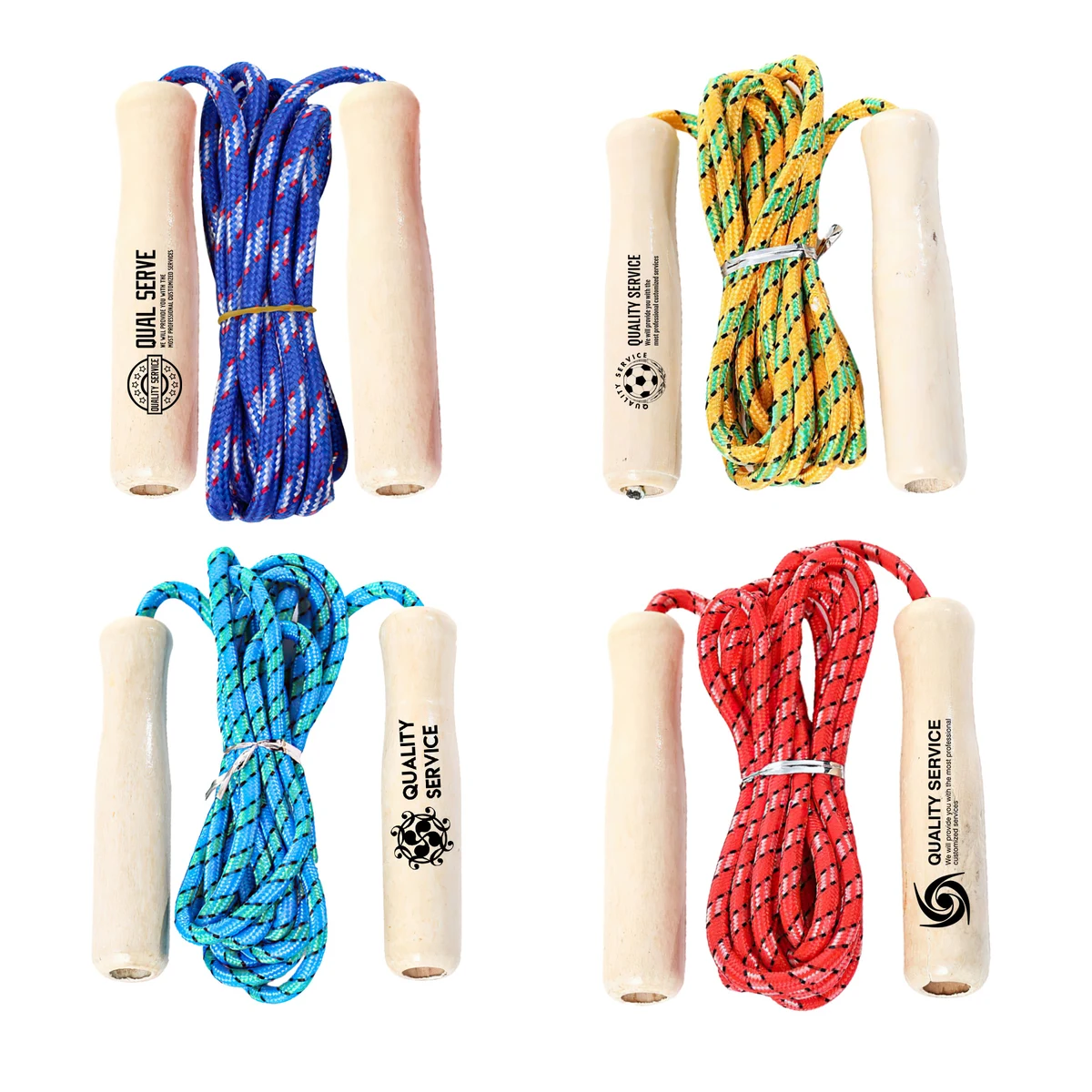 Colorful Wooden Handles Jump Rope 1