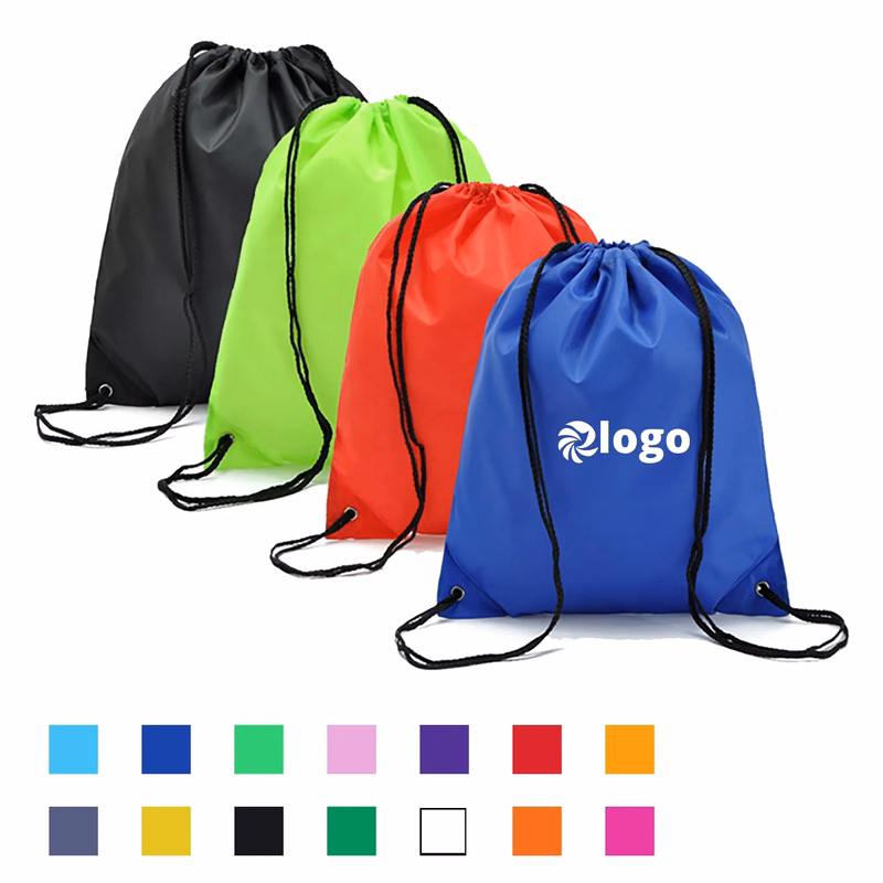 14"x17" 210DPolyester Drawstring Bag String Backpack