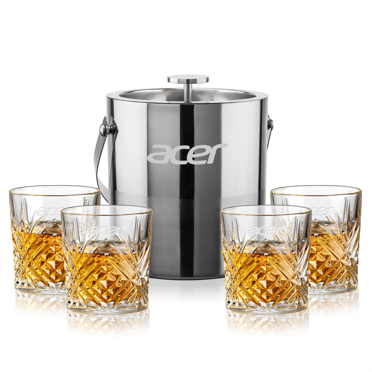 Catania Ice Bucket & Milford On-the-Rocks Set 1