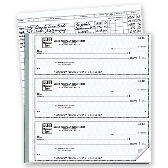 Executive desk book 3-on-a-page checks 1
