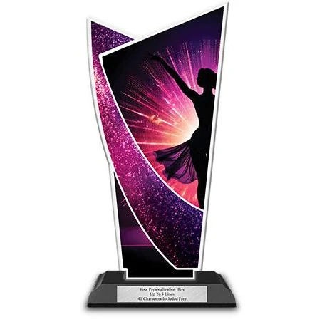 Acrylic Trophy: 6" Dance Designer Shape 1