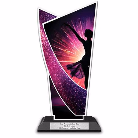 Acrylic Trophy: 6" Dance Designer Shape