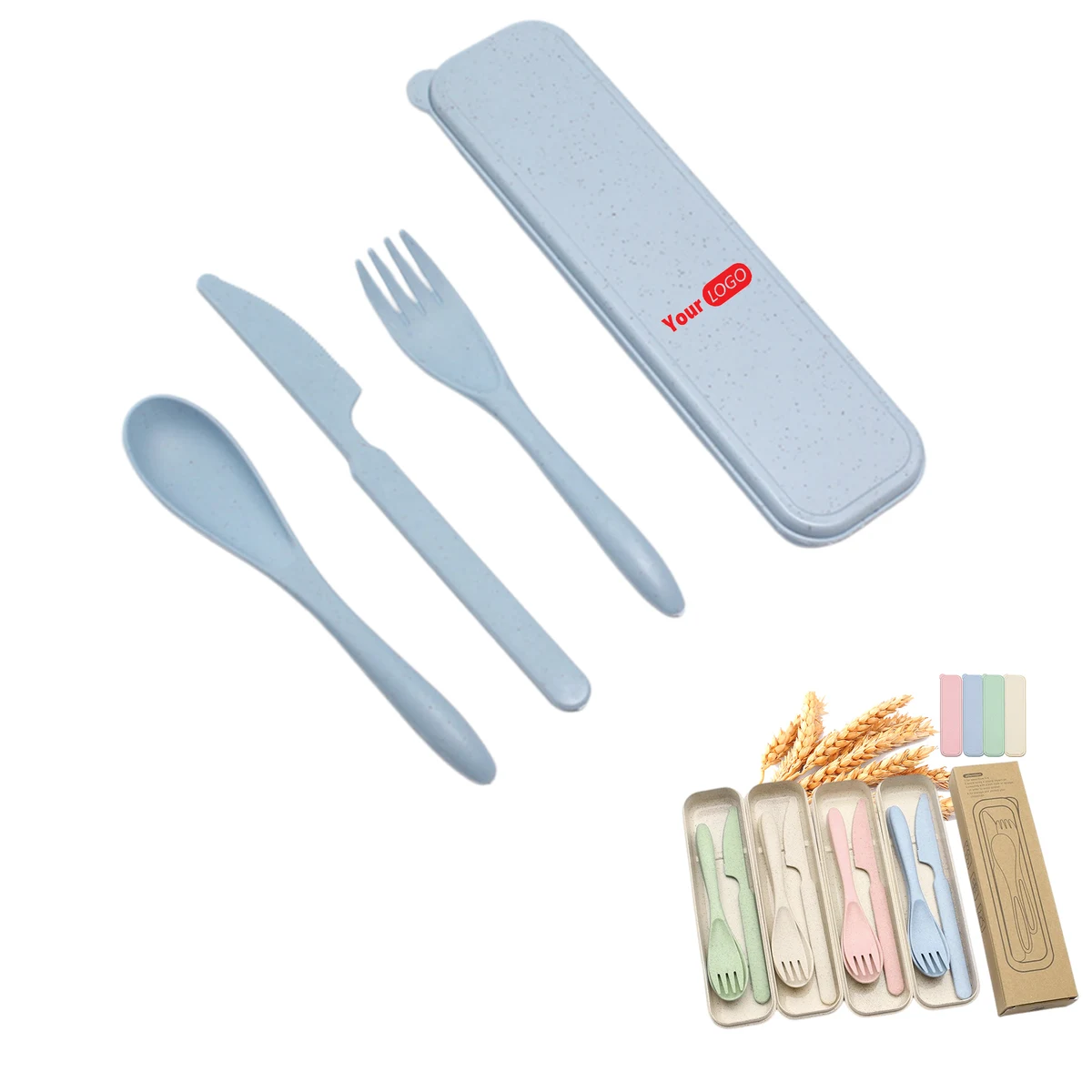 Wheat Straw Reusable Utensil Set 1