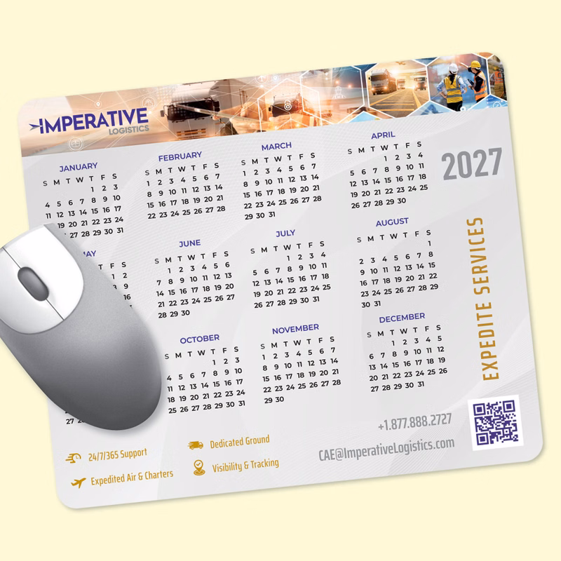 Vynex Heavy Duty 8"x9.5"x1/8" Calendar Mouse Pad