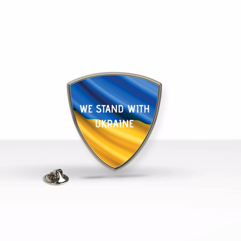 Support Ukraine Express Lapel Pin (1 x 1 inShield)