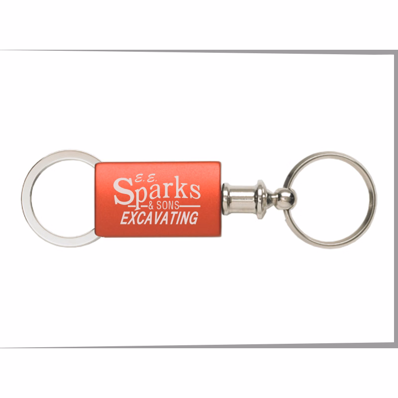 Brushed Zinc Colored Valet Key Tag