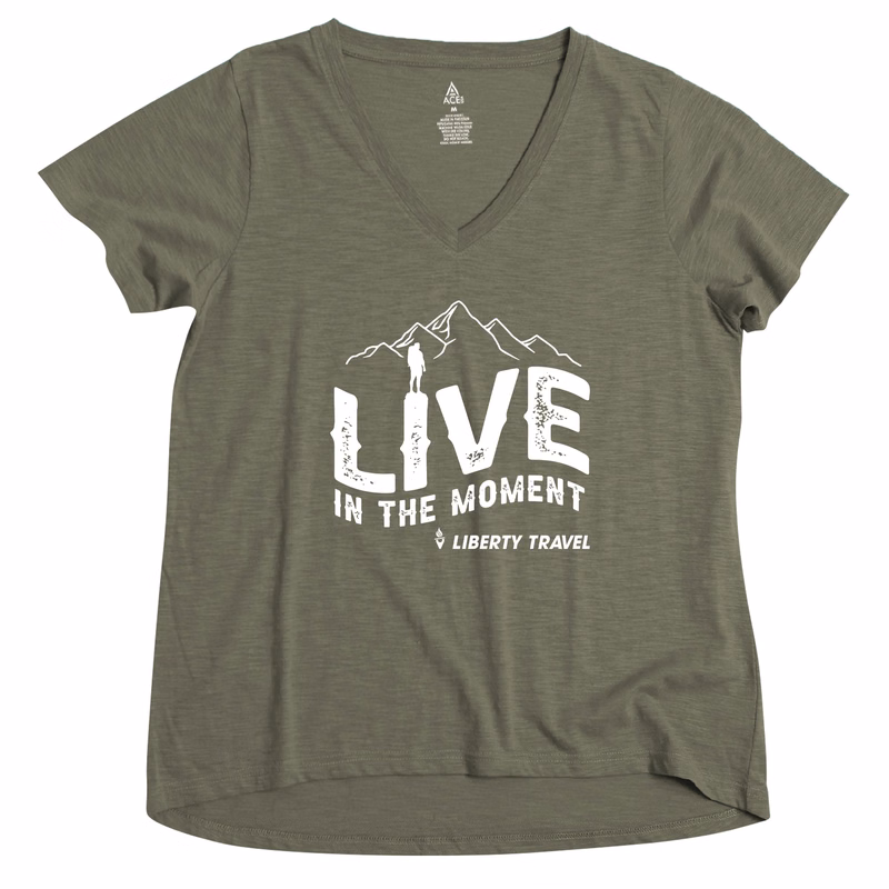 ACE Ladies' Slub A-Line V Neck T-Shirt