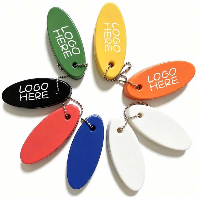3*1 Inch Oval PU Keychain
