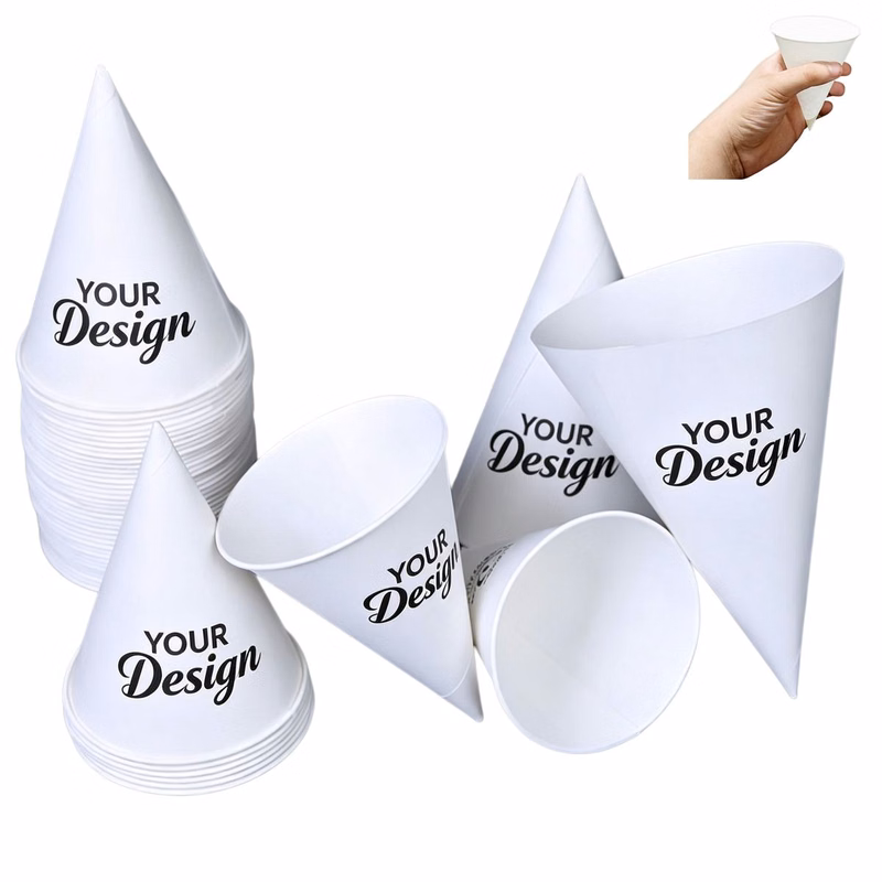 4.5 oz Clear Disposable Cone Plastic Cup