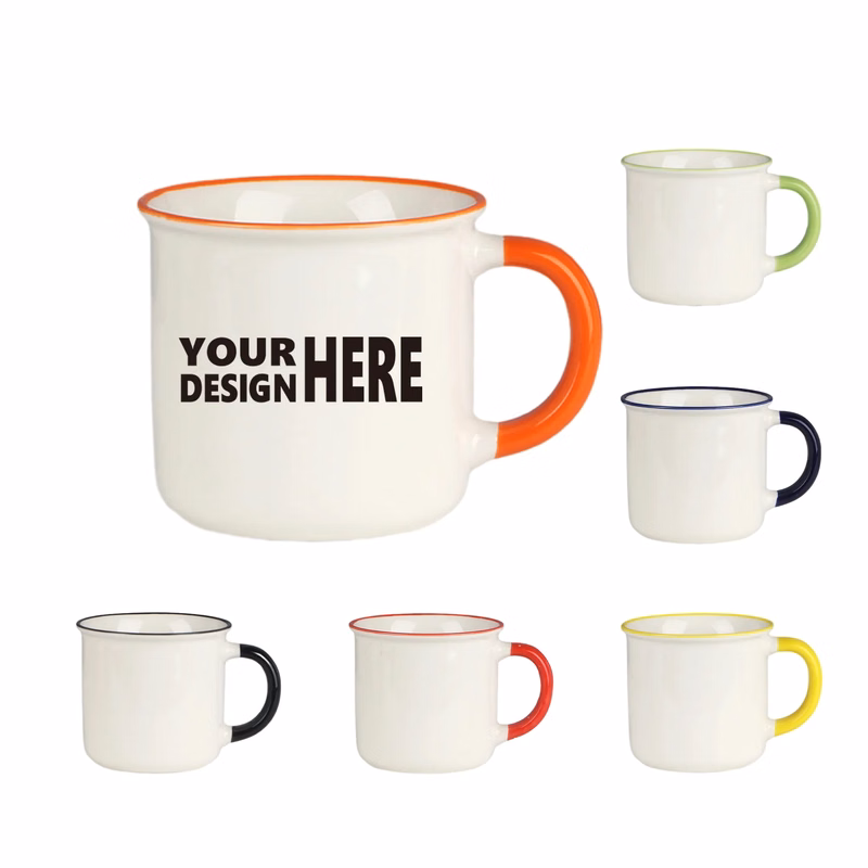 MOQ 100PCS Simple Ceramic Mug
