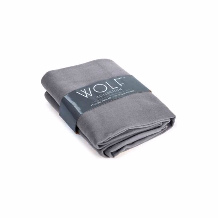 Fleece Blanket - Twin Size Gray 60x90