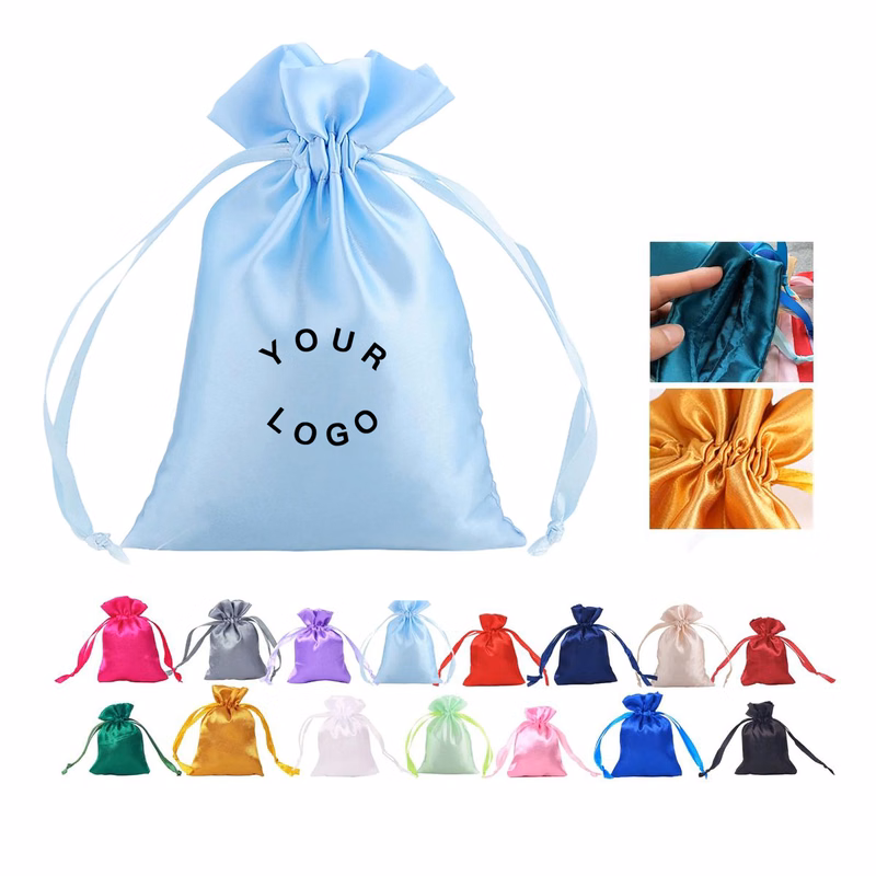 Mini Satin Look Gift Bag with Ribbon Closure