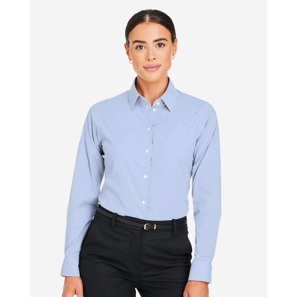 Women's CrownLux Performance® Microstripe Dress Shirt - DG537W 1