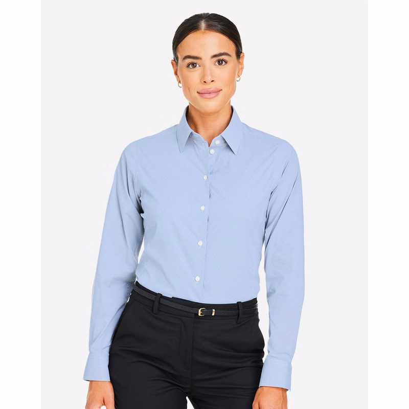 Women's CrownLux Performance® Microstripe Dress Shirt - DG537W