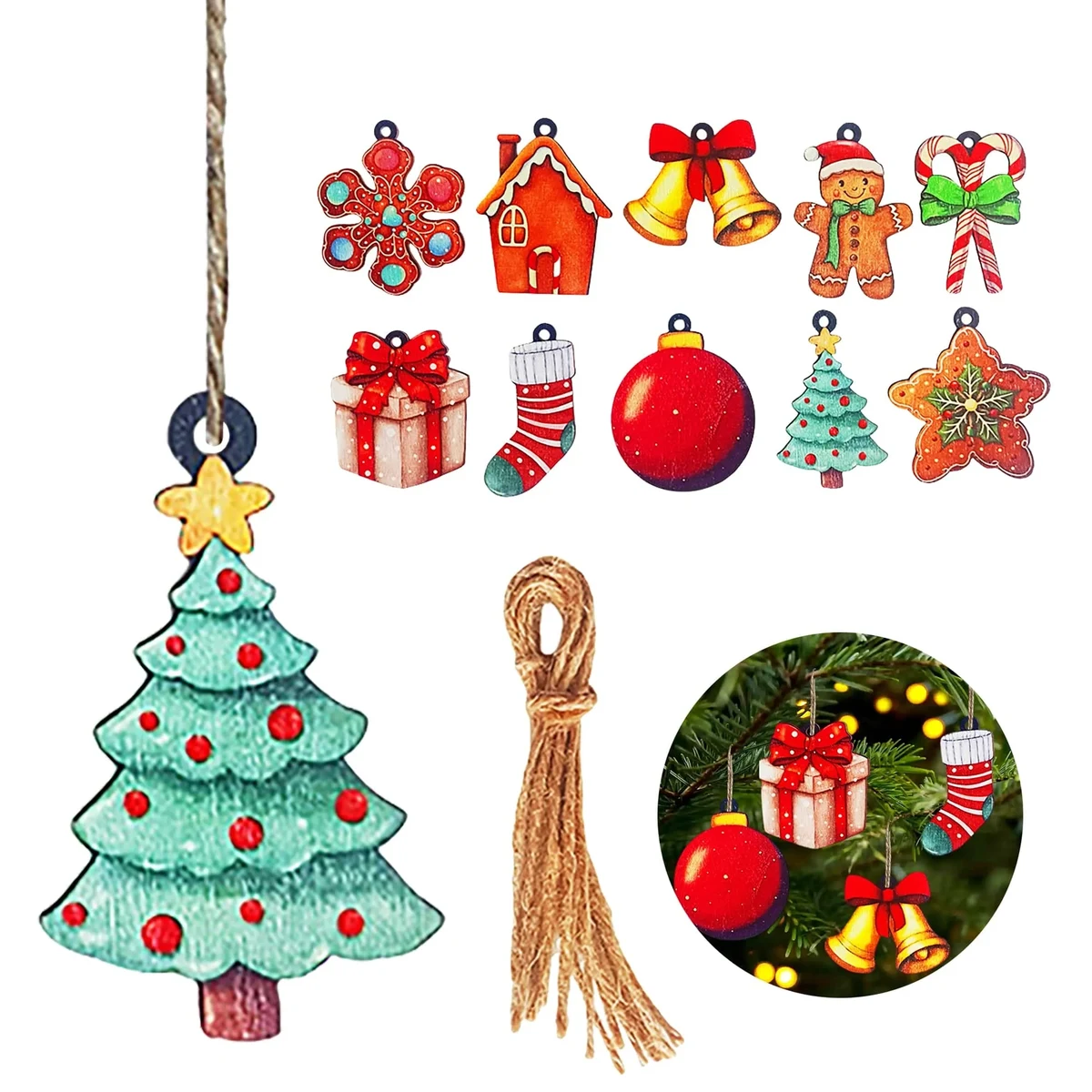 Christmas Decor Wooden Pieces 1