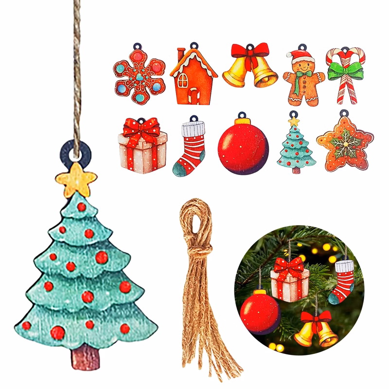 Christmas Decor Wooden Pieces