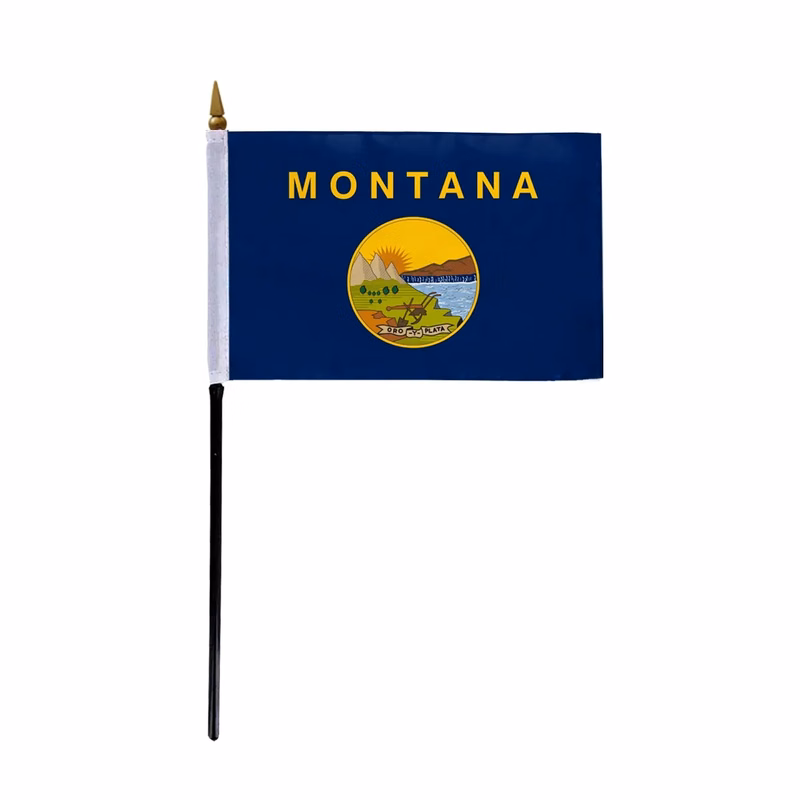 4"x6" & 12"x18'' Montana ePoly Printed Stick Flags