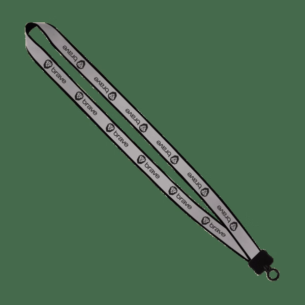 3/4" Reflective Lanyard with Plastic Clamshell & O-Ring