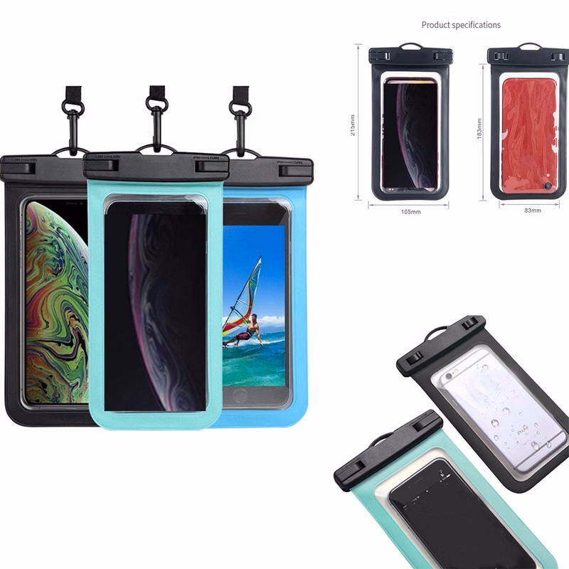 Waterproof Pouch Phone Dry Bag With Lanyard MOQ 50PCS