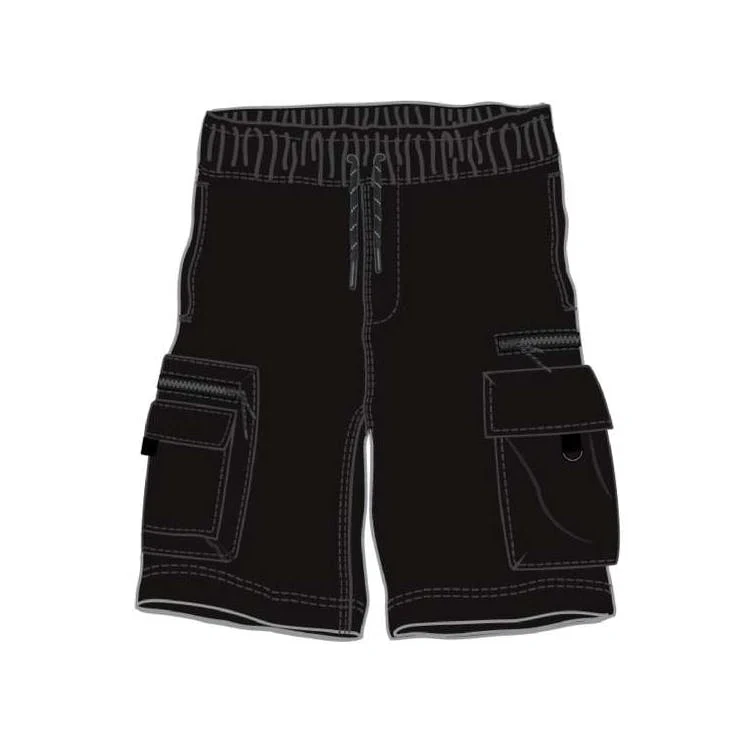 Boys Fleece Cargo Shorts - Sizes 8-18 Black 1