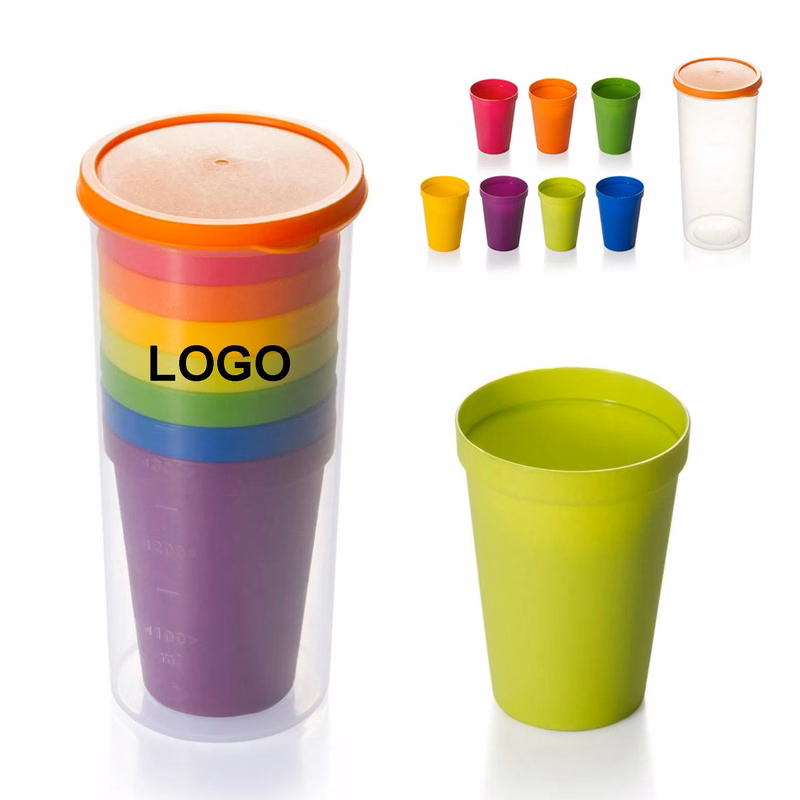 Colorful Kids Plastic Cups Set of 8