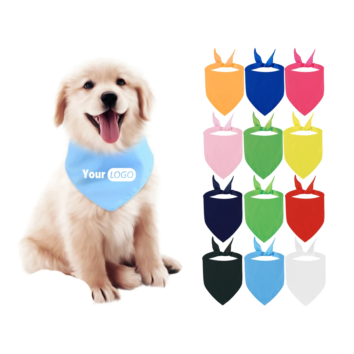 Custom Polyester Triangle Pet Bandana 1