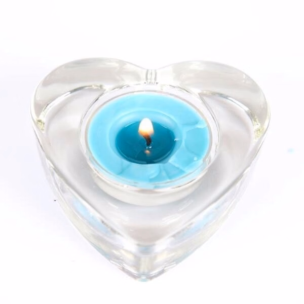 Heart Shaped Crystal Candle Holder