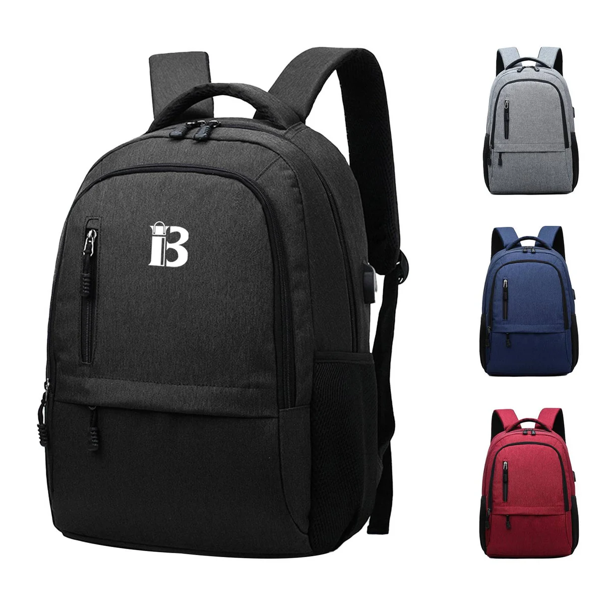 Oxford Business Men's Backpack With Charging Port 1