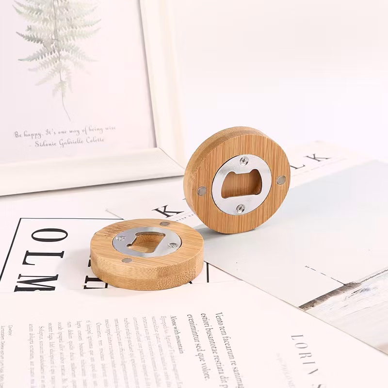 Round Wood Bottle Opener