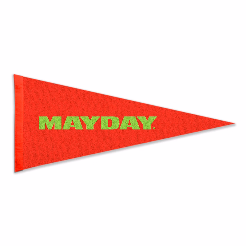 Wool Felt Pennant without Wood Pole - Heat Transfer