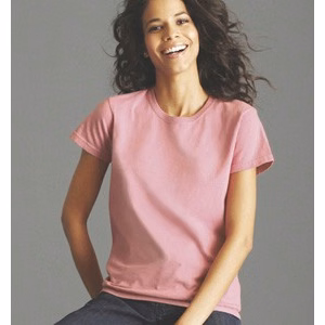 Embroidered G2000L 100% Cotton Colored Ladies T-shirt
