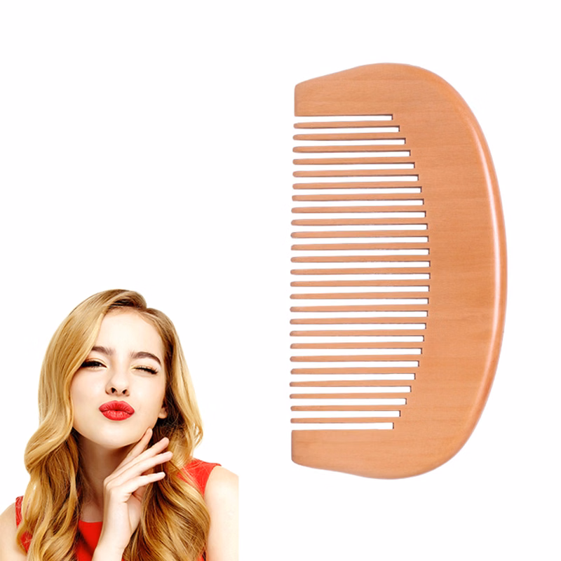 Peach Wood Beard Comb