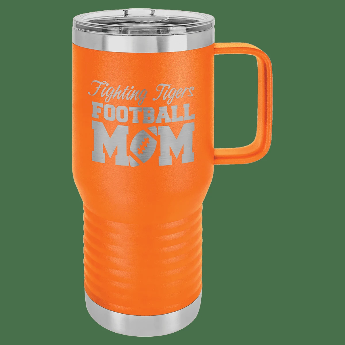 Polar Camel 20 oz. Orange Vacuum Insulated Travel Mug with Slider Lid 1
