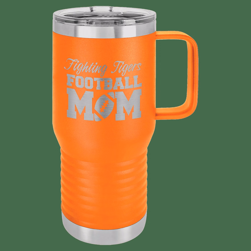 Polar Camel 20 oz. Orange Vacuum Insulated Travel Mug with Slider Lid