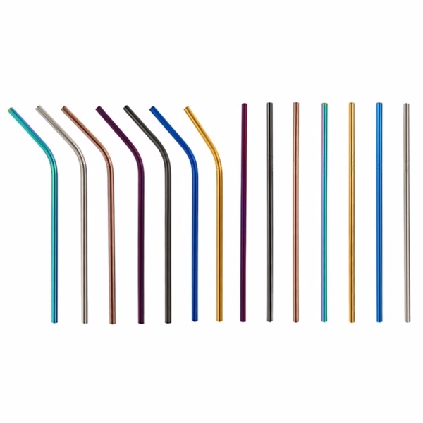 8.5" Reusable Stainless Steel Metal Straws