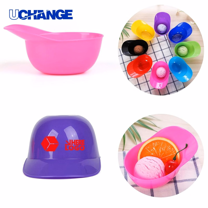 Baseball Helmet Ice Cream Bowls Set 8oz