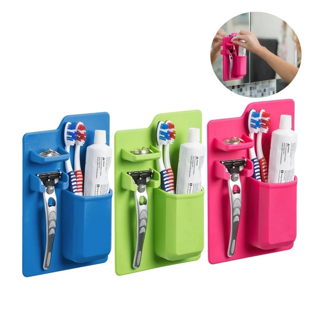 Silicone Toiletry Organizer Toothbrush Holder Razor 1