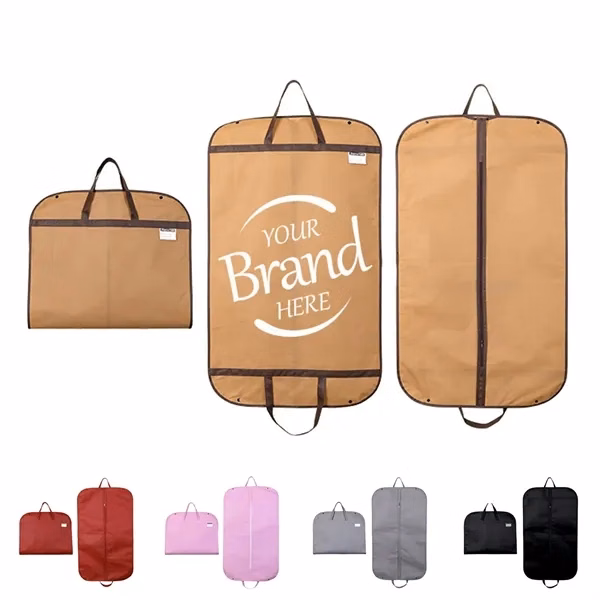 Custom 39.37" x 23.62" Non-Woven Garment Bag with Zipper & Handles — Wedding & Suit Storage