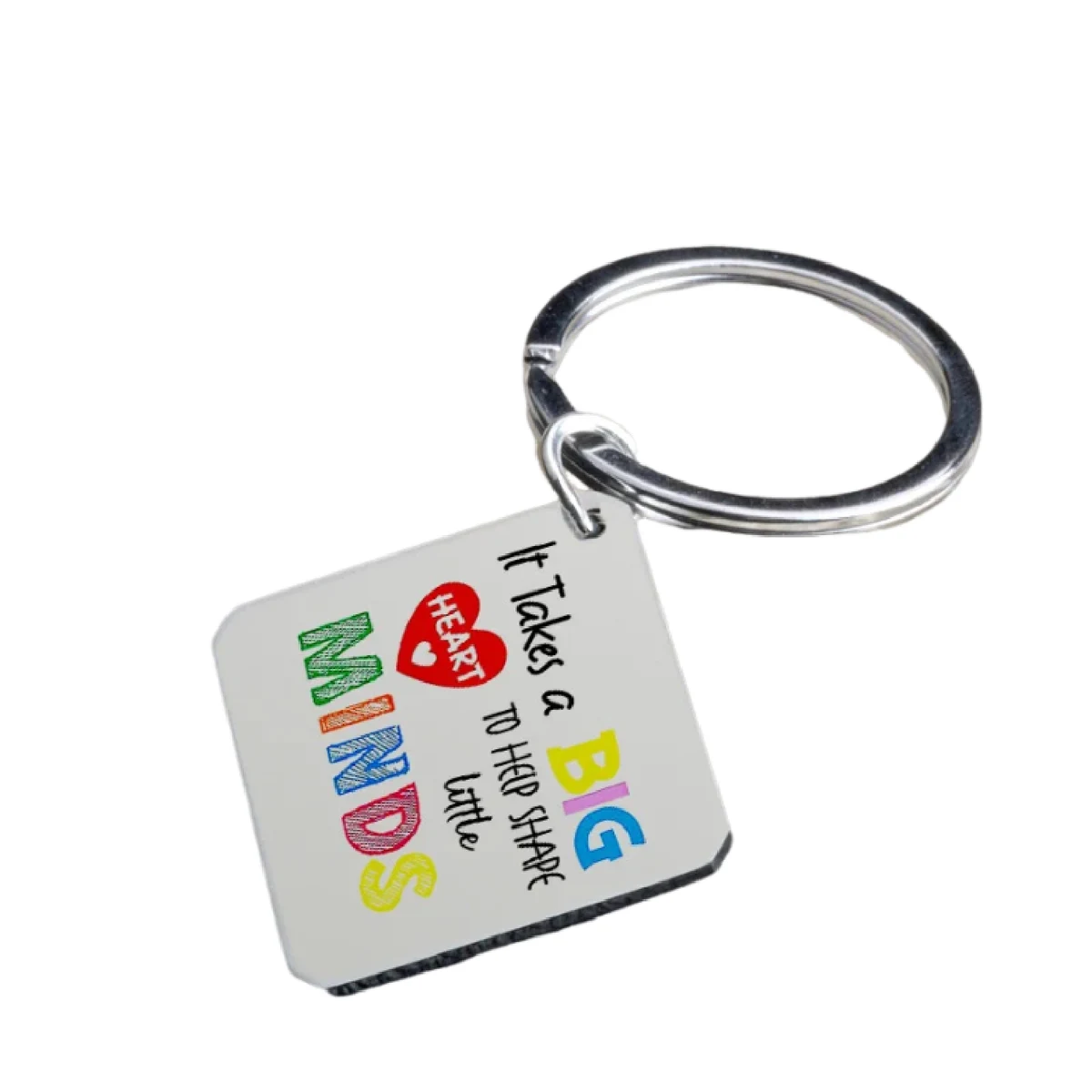 Stainless Steel Square Keychain 1