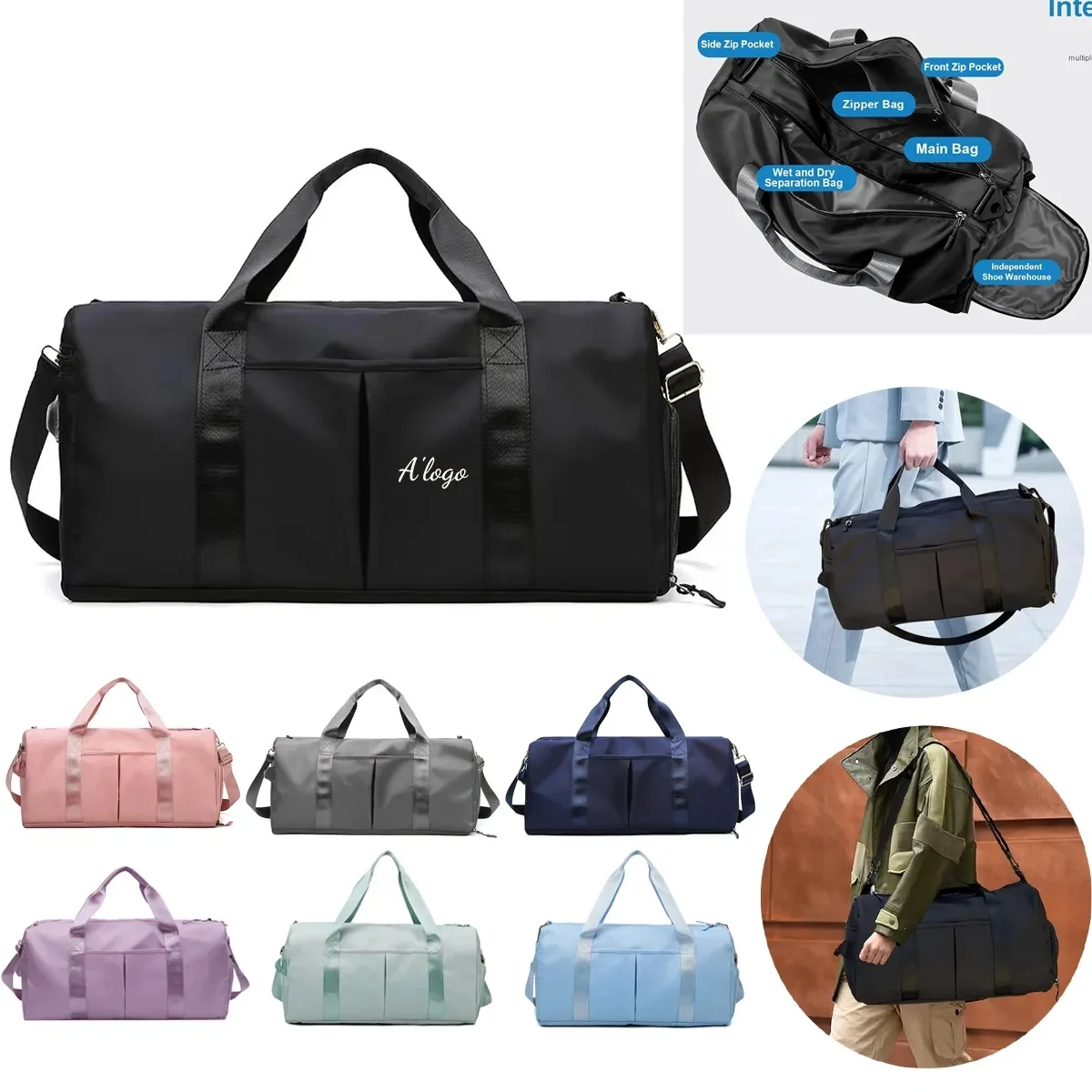 Sports Gym Bag with Wet Pocket & Shoes Compartment 1