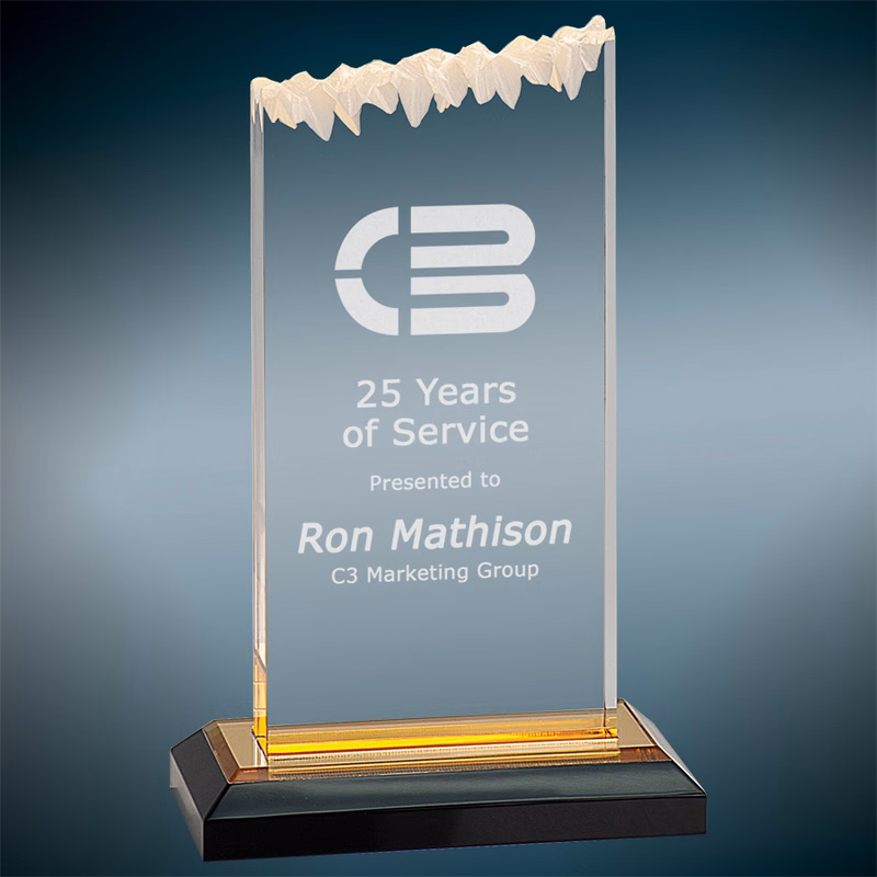 5X8 Gold Frosted Impress Acrylic Award