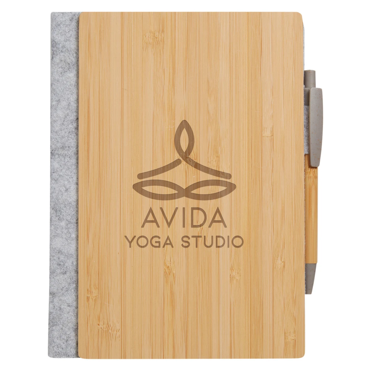 Grove Refillable Bamboo Notebook & Pen 1