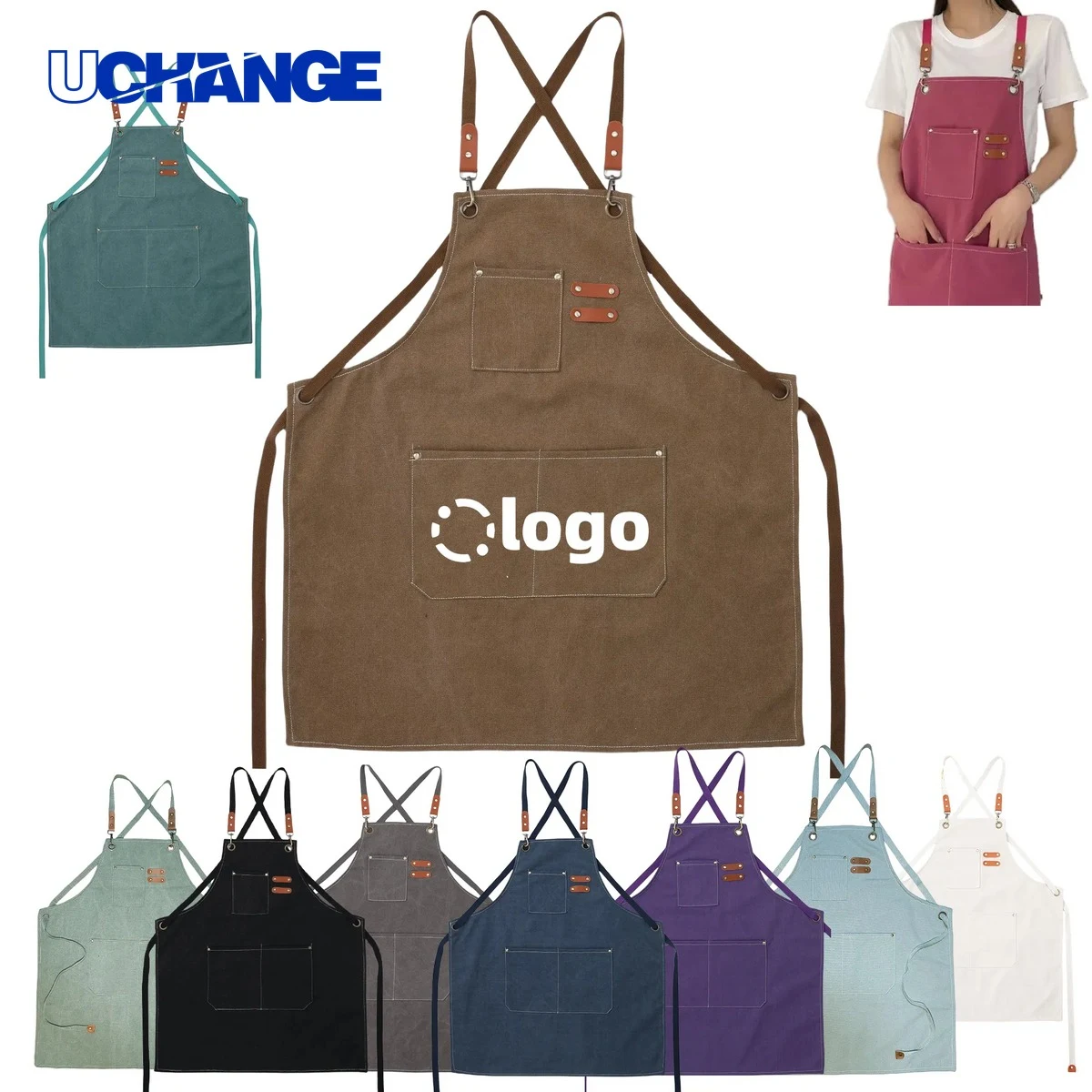 Denim Bib Work Apron 1
