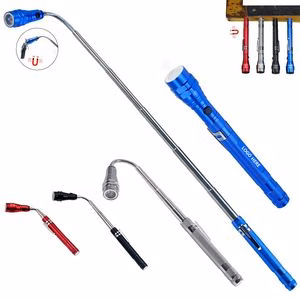 Portable LED Flashlight With Magnetic Base And Clip Adjustable Head